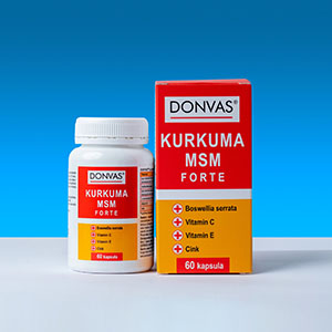 DONVAS Kurkuma MSM forte, 60 kapsula, dodatak ishrani